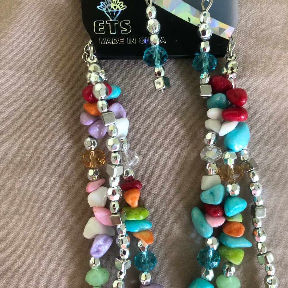 Muli colored necklace ** earrings included